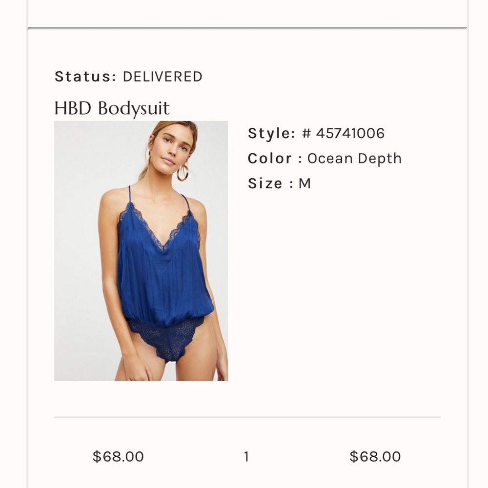 Free People HBD Bodysuit